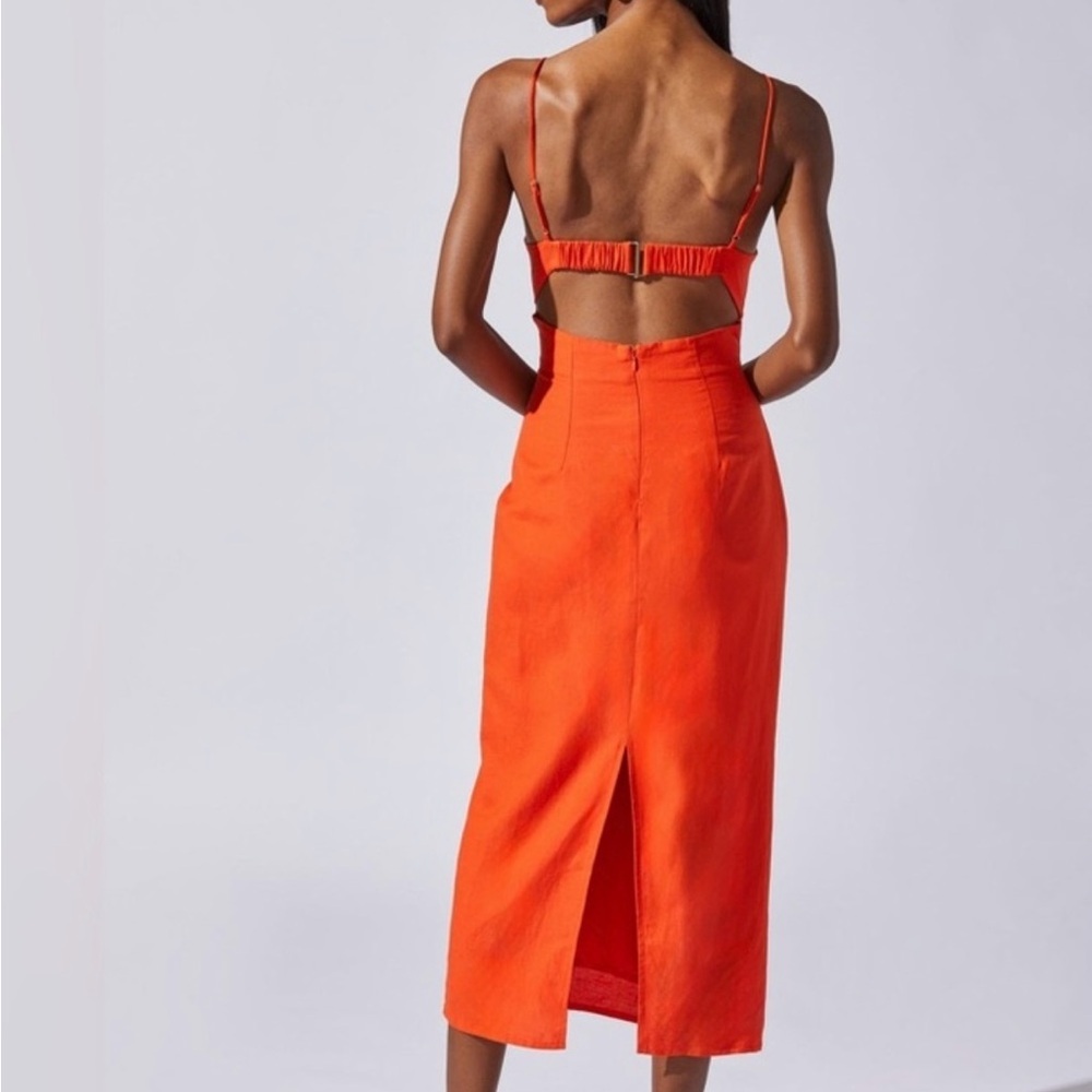 ASTR the Label Open Back Maxi Dress - Tangerine